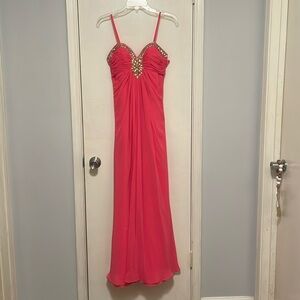 Pink Dave and Johnny prom dress